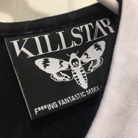 Killstar black and purple tie-dye dress - Picture 2 of 4